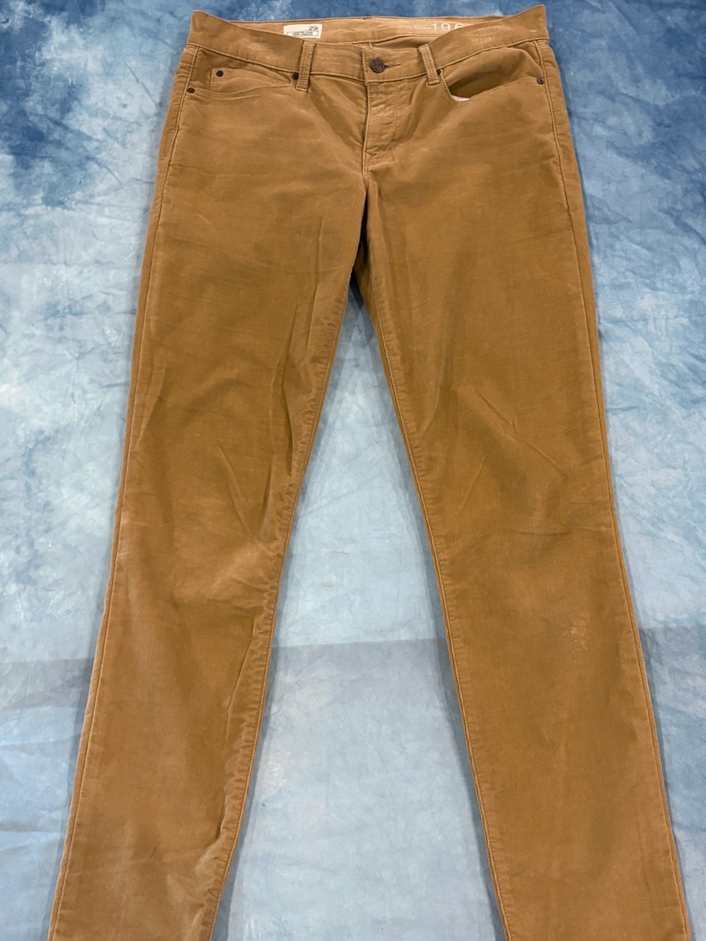 Women’s GAP 1969 Legging Jeans Corduroy Pants Camel Tan Size 29R